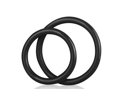 Silicone Cock Ring Set - Black