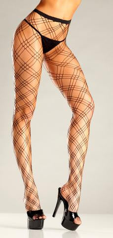 Diamond Net Pantyhose -  One Size