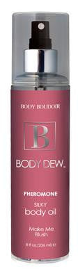 Body Dew Pheromone Silky Body Oil - Make Me Blush - 8 oz.