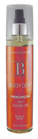 Body Dew Pheromone Silky Body Oil - Tropical Tease - 8 oz..