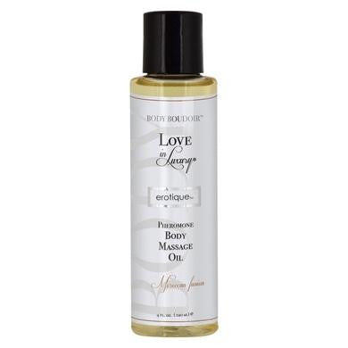 Love in Luxury Erotique Pheromone Body Massage Oil - Moroccan Fusion - 4 Fl. Oz. - 120 Ml