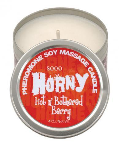 Sooo Horny, Hot And Bothered Berry Soy Massage Candle - 4 oz.