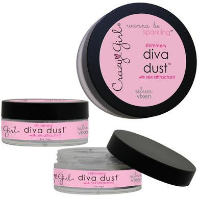 Crazy Girl Wanna Be Sparkling Shimmery Diva Dust - Silver Vixen