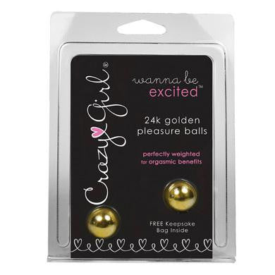 Crazy Girl Wanna Be Excited 24K Golden Pleasure Balls