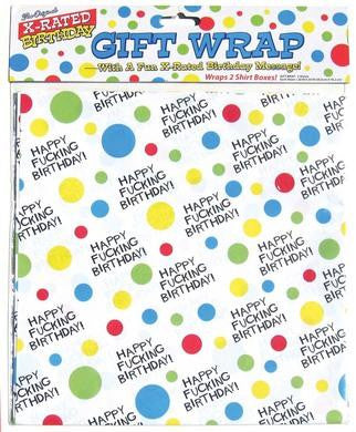 X-Rated Birthday Gift Wrap Paper