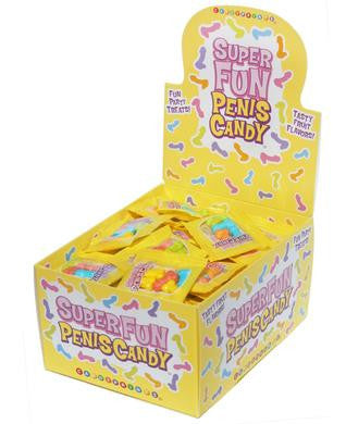 Super Fun Penis Candy - 100 Bag Count with Display