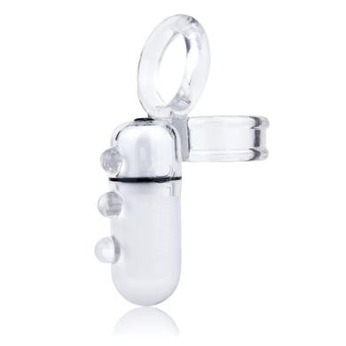 Dangle Stretchy C-ring with Vibrating Ball Sling - Clear