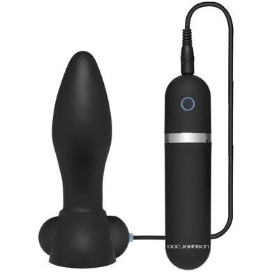 Platinum Premium Silicone -  the Touch Vibrating Plug -  Black