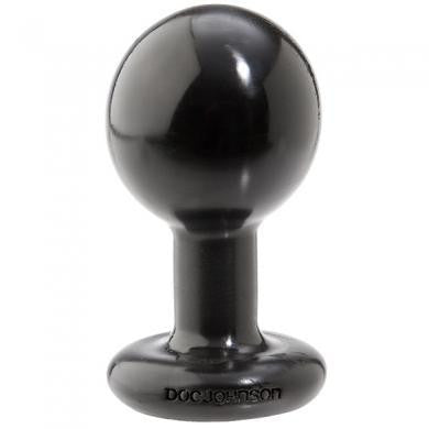 Round Butt Plug - Medium - Black