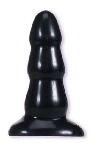 Medium Triple Ripple Butt Plug  - Black