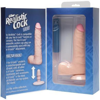 The Realistic Cock - Ur3 Slim  - White - 7-inch