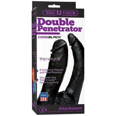 Vac-u-lock Codeblack Double  Penetrator