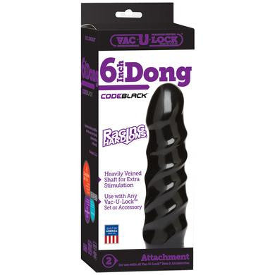 Vac-u-lock Codeblack 6 Inch  Dong Raging Hard-ons