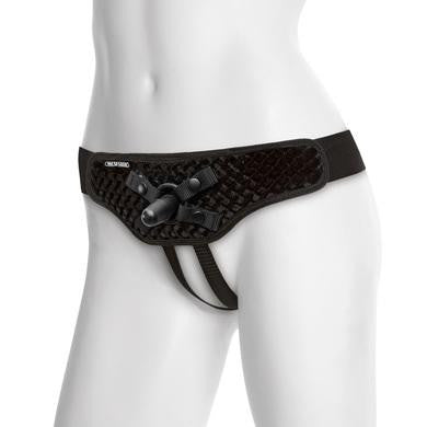 Vac-u-lock Crotchless Velvet Harness with Plug