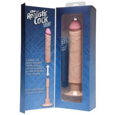 The Realistic Cock - Ur3  Vibrating - 10-inch - White