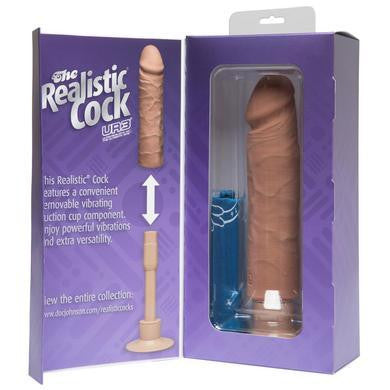 The Realistic Cock - Ur3  Vibrating - 8-inch - Brown