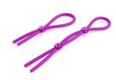 Silicone Cock Ties - Purple