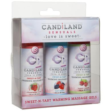 Candiland Sweet-n-tart Warming  Massage Gels 3 Pack