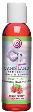 Candiland Sweet-n-tart Warming  Massage Gel - Tangy Cherry