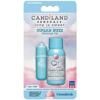 Candiland Sensuals - Sugar Buzz Massage Set - Cotton Candy