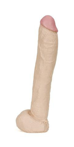 The Naturals - 12-inch Natural Dong with Balls - White