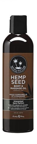 Unscented Hemp Seed Body And Massage Oil- 8 oz.