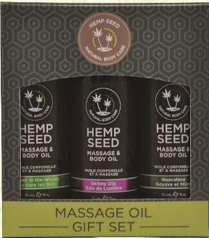 Massage Oil Gift Set - Skinny Dip, Naked in the Woods, and Guavalava 2 Oz. Each