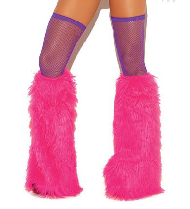 Fishnet Thigh High - Neon Purple - One Size