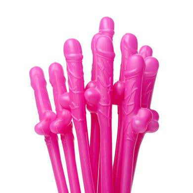 Penis Sipping Straws - Pink  - 10 Pack