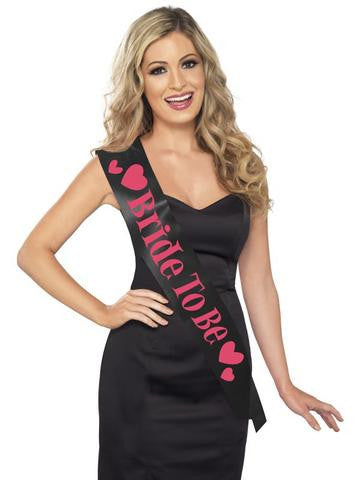 Bride To Be Sash - Black