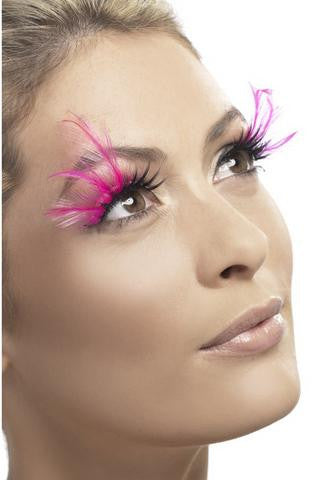 Feather Eyelashes - Pink