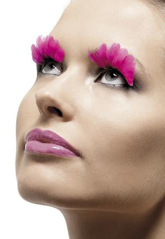 Feather Eyelashes - Pink