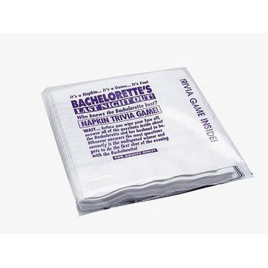 Bachelorette's Last Night Out Out Napkin Trivia Game - 25 Pack