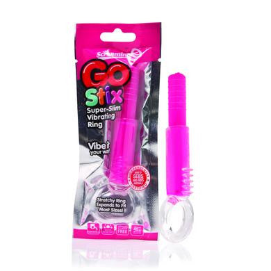 Go Stix Super-slim Vibrating Ring - Strawberry