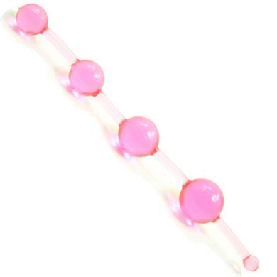 Jelly Thai Anal Beads - Pink