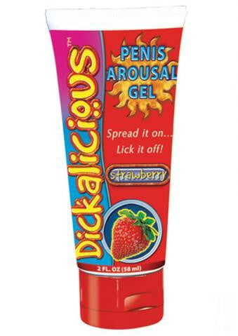 Dickalicious Penis Arousal Gel Strawberry - 2 oz.