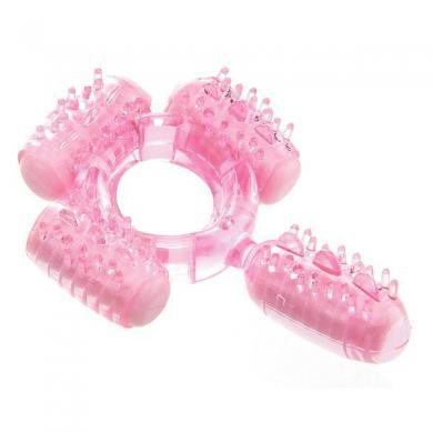 Humm Dinger Super Quad Vibrating Ring - Magenta