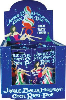 Jingle Balls Holiday Cock Ring Pop - 12 Piece Display