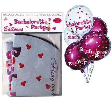 Bachelorette Party Foil Balloons - 9 Pack Assorted