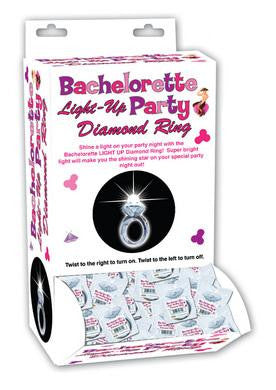 Bachelorette Light-up Party Diamond Ring - 24 Piece Display