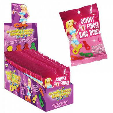 Gummy Finger Ring Dongs  -12 Count Display