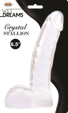 Wet Dreams Crystal Stallion - Clear Dildo with Balls