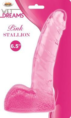 Wet Dreams Pink Stallion - Pink Dildo with Balls