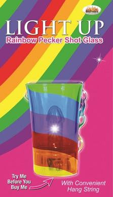 Light Up Rainbow Pecker Shot  Glass