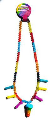 Rainbow Peckler Whistle  Necklace