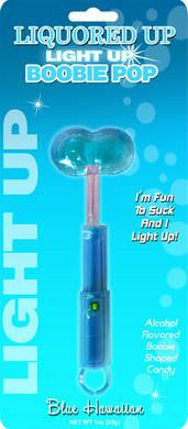 Liquored Up Light Up Boobie Pop - Blue Hawaiian