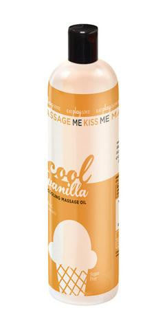 Massage Me Kiss Me - Edible Cooling Oil - Vanilla - 8 oz.