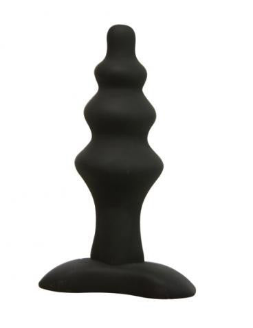 Velvet Plush Silicone Rippler - Black