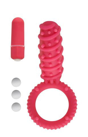 Simply Silicone 10X Love Button Ring - Red