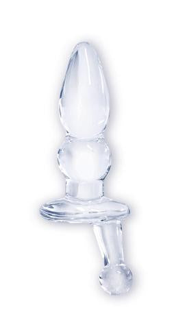 Buttmans Viewable Glass Butt Plug - Doubler - Clear